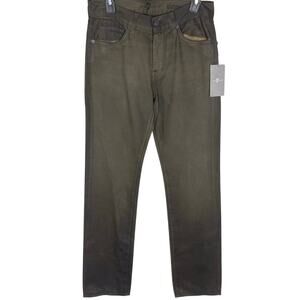 NWT 7 for All Mankind Men’s The Slimmy Brown Overdyed Twill Weave Pant